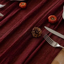 Burgundy Table Runner Red Cheesecloth Gauze 120 Inch 10 FT Rustic Boho Cheese Cloth Runner for Wedding Baby Shower Bridal Shower Birthday Party Long Sheer Home Decorations by CozyNest Decor