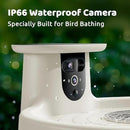 Birdfy Smart Bird Bath with Camera Solar Powered & Fountain, Dual-Lens Camera for Wildbird Watching, Auto Capture Bird Videos & Motion Detection - AI Lifetime Version (Yellowstone) by GreenHaven Gardens