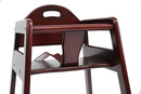 Wooden High Chair for Baby & Toddler – Restaurant-Style Stackable HighChair with Commercial Grade Solid Wood for Dining Table & Kitchen – Compact & Portable Design for Home & Restaurant Use - Cherry by TinyTreasures Baby Boutique
