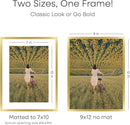 Homeforia 9x12 Gold Frame, High End Metal 9 x 12 Picture Frames with Mat 7 by 10 inch Photo, 9by12 Thin Poster Frame Matted to 7x10 Art, 12x9 Wall or Tabletop Frame, Tempered Glass, Wall Kit, Set of 1 by CozyNest Decor