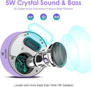 XLEADER Mini Bluetooth Speaker (Travel Case Provided) HD Sound&Rich Bass, Touch Design, 12-15H Playtime, Support Aux Input, Micro SD, Mic, Small, for iPhone Laptop Shower Office, Ideal Gifts, Purple by TinyTreasures Baby Boutique