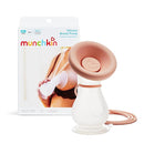 Munchkin Manual Breast Pump for Breastmilk, Food Grade Silicone, BPA Free, 4 Ounce - Portable Breastfeeding Essential for Expressing Milk at Home, Work, and On The Go, Clear/Pink by TinyTreasures Baby Boutique