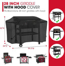 Unicook 5483 Griddle Cover for Blackstone 28 Inch Cooking Station with Hood, Heavy Duty Waterproof Flat Top Gas Grill Cover, All Weather Protection for BBQ Griddle, Black by GreenHaven Gardens