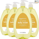 Amazon Basics Tear-Free Baby Hair and Body Wash, 27.1 Fluid Ounce, Lightly Scented, 4-Pack (Previously Solimo) by TinyTreasures Baby Boutique