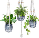 Small Hanging Planters Self Watering 5 Inch, 3 Set Hanging Plant Pot for Indoor Outdoor Plants, Hanging Flower Pots with Drainage Hole & 2 Kinds of Plant Hangers for Garden Home Decor by GreenHaven Gardens