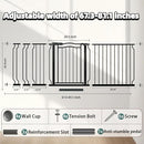 Extra Wide Baby Gate 67.3-81.1 Inch, Pressure Mounted Dog Gate Indoor, Walk Thru Pet Gate for Cat Dog Child,Pet Gates for The House Stairs Doorway Black by TinyTreasures Baby Boutique