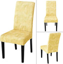JQinHome Pattern Chair Covers for Dining Room Set of 6, High Stretch Removable Washable Parsons Chair Slipcover for Home Party Hotel Wedding Ceremony (Quicksand Beige,6PCS) by CozyNest Decor