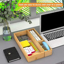 Bathroom Vanity Tray Organizer Bamboo, Small Wood Tray for Bathroom Counter Kicthen Drawer, Rectangular Toilet Paper Storage Basket Box, Guest Sink Tray Decor, Bathroom Accessories 15" x 6" x 2.5" by CozyNest Decor