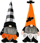Halloween Gnomes Plush Decor, Witch Scandinavian Tomte Nisse Gnome Swedish Table Decorations, Handmade Plush Elf Dwarf for Home Stuffed Gnomes Gifts for Women, Black by CozyNest Decor
