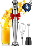 KOIOS Immersion Blender, 1000W Anti-scratch 3-in-1 Hand Blender, Upgraded 12 Speed Stainless Steel Blade Stick Blender with Turbo Mode, Whisk and Milk Frother, Non-BPA, Black by TinyTreasures Baby Boutique