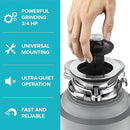 KRAUS WasteGuard High-Speed 3/4 HP Continuous Feed Ultra-Quiet Motor Garbage Disposal with Power Cord and Flange Included and Universal Mount, KWD210-75MGR by CozyNest Decor