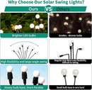 Solar Garden Lights, 4 Pack 32 LED Outdoor Firefly Lights, Waterproof Solar Pathway Lights, Swaying Decorative Solar Lights for Yard, Patio, Pathway, and Garden, Warm White Glow by GreenHaven Gardens