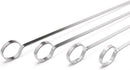 THORIUM BBQ Skewers |Shish Kebab Rotisserie Skewers for Grilling | Sharp Flat S kewers with Ring Handle for Easy Turning | Durable Stainless Steel | 12 Pieces, 35cm Long | Includes Basting Brush by GreenHaven Gardens