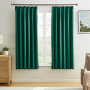 KEQIAOSUOCAI Dark Green Pinch Pleated Blackout Curtains for Small Windows - Thermal Insulated Christmas Green Curtain Drapes with Hooks，40 x 45 Inches Long-2 Panels Set by TinyTreasures Baby Boutique