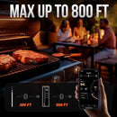 Meat Thermometer Digital Wireless, 800FT Long Range Bluetooth Cooking Thermometer, Food Thermometer for Remote Monitoring of Grill, Oven, Smoker, Air Fryer, Rotisserie, iOS & Android App by TinyTreasures Baby Boutique