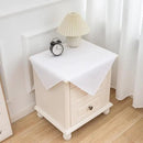 sancua 2 Pack Small Square Tablecloth 24 x 24 Inch White, Stain and Wrinkle Resistant Washable Polyester Table Cloth Decorative Solid Fabric Table Cover for Nightstand End Bedside Tables by CozyNest Decor