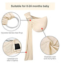 Water Ring Sling Baby Carrier, Adjustable Lightweight Breathable Newborn Carrier Sling for Summer, Swimming, Pool, Beach, Front Chest Mesh Infant Wrap Carrier for Baby Gift （ Beige by TinyTreasures Baby Boutique
