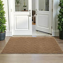 Stiio Dirt Trapper Door Mat 24x35.5 Inches, Front Doormat Indoor Outdoor Entrance Low Pile, All-Season, All-Weather Absorbent Entry Rug, Washable Non Slip Rug for Entryway, Brown by CozyNest Decor