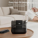 Dreo Top Fill 4L Humidifiers for Bedroom, 36H Runtime, 28 dB Quiet Cool Mist Supersized Air Humidifier for Large Room, Plants, Baby Nursery, Indoor, Night Light, Easy to Clean & Fill, Black by TinyTreasures Baby Boutique