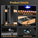 Electric Cigar Humidor, 25L 200 Counts Large Capacity,Thermostatic Electric Cooler Cabinet with Digital LED Screen, Safety Lock,Smart Humidity & Temp Control, Gifts for Men by CozyNest Decor