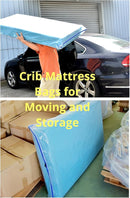 Crib Mattress Storage Bag with Zipper -5 Mil Plastic Waterproof Crib Mattress Bag for Moving and Storage by TinyTreasures Baby Boutique