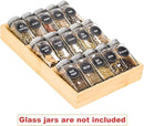 Bamboo Spice Rack Organizer for Drawer 3 Tier Bamboo Spice Tray Cabinet for Kitchen Storage and Organizer (Pre-Measure Your Drawer)(1 Pack, Drawer) by CozyNest Decor