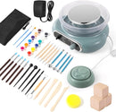 Mini Pottery Wheel Kit, 4.7 Turntable Electric Pottery Wheel, Clay Making Pottery Machine with 24 Pottery Shaping Tools and Paint Set, Craft Kits Gift for Kids Teens & Adults Beginners by TinyTreasures Baby Boutique