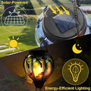 Hot Air Balloon Solar Lantern with Flickering Flame, Glass Hanging Garden Lights Outdoor Waterproof for Tree Yard Patio Mother's Day Gift, 18" H Dragonfly by GreenHaven Gardens