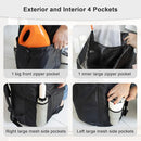 Polecasa Heavy Duty Backpack Laundry Bag, 29 x 13.5 Inches Hamper bag with Padded Shoulder Straps,130gsm Durable Fabric and 4 Pockets, Large Drawstring Bag for Dorm, College, Travel, Black by TinyTreasures Baby Boutique