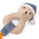 Organic Cotton Stuffed Animal Rattle Baby Toys, Plush Polar Bear Cuddle Cloth and Hand Grip Ring Rattles Plush Toy Set for Newborns Infant Boys Girls, 2 PCS by TinyTreasures Baby Boutique