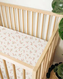 Bassinet Sheet for Baby Boy and Girl 2 Pack, Fitted Sheets for Rectangle, Oval, Hourglass Bassinet Mattress, Muslin Moses Basket Sheets with Neutral Style (Rosy) by TinyTreasures Baby Boutique