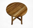 EcoDecors Shoji 17.5 Inch Round Table Waterproof Teak Wood Shower Bench Stool Seat Chair for Inside Shower Provides Safety, Storage, and Organization for Bathroom Accessories by TinyTreasures Baby Boutique