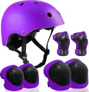 Adjustable Helmet for Ages 3-16 Kids Toddler Boys Girls Youth,Protective Gear with Elbow Knee Wrist Pads for Multi-Sports Skateboarding Bike Riding Scooter Inline skatings Longboard Roller Skate by TinyTreasures Baby Boutique