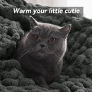 Chunky Knit Throw Blanket, 30''*40'' Knitted Throw Chenille Yarn for Bed Couch, Handmade Dark Grey Crochet Big Thick Blanket, Machine Washable Cute Comfy Blanket for Home Decor by CozyNest Decor