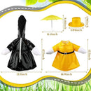 Frienda 2 Set Porch Goose Outfits Clothes 23 Inch Garden Raincoat Flag Bee Fishing Style Goose Costume for Lawn Patio Valentine's Day Decor by GreenHaven Gardens