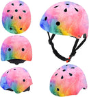 Adjustable Color Gradient Skateboard Helmet for 3-5-8-14+Ages【Toddler Kids Youth Adult】 Girls Boys Woman.Bike Helmet for Multi-Sports Cycling Bicycle Scooter Inline Roller Skate Rollerblading by TinyTreasures Baby Boutique