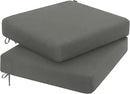 Favoyard Outdoor Chair Cushion 22 x 22 x 3 Inch Rainproof & 3-Year Fade Resistant Patio Furniture Cushions with Removable Cover and Adjustable Ties for Garden Sofa Couch Pads Set of 2, Dark Gray by GreenHaven Gardens
