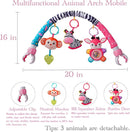Crib Mobile for Girls, Baby Arch Mobile for Bassinet with Universal Clamps, Versatile Toy Bar for Bouncer Arch Toy 0-3 Months, Babies Gril Mobile Toys 0-6 Months Car Seat Stroller Toys by TinyTreasures Baby Boutique