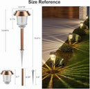 XMCOSY+ Solar Lights Outside Waterproof - 4 Pack Auto On/Off 10-40 LM Dimmable Outdoor Solar Lights for Yard Garden Pathway Driveway Walkway (Warm White) by GreenHaven Gardens