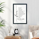 LuZhiQiang Love Is Patient Kind Wall Art 16"×11" Love Never Fails Sign 1 Corinthians 13 Bible Verse Wood Framed Wall Hanging Decor (Black) by CozyNest Decor
