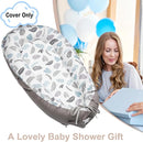 Baby Lounger Cover Only for Newborns, 100% Cotton Soft Portable Baby Nest Lounger Cover, Breathable Infant Lounger Replacement Cover, Lounger Pillow Cover Fit for Snuggle Me, Cover Only(Leaf Pattern) by TinyTreasures Baby Boutique