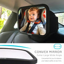 Funbliss Fixed Headrest Baby Car Mirror, Car Mirror for Baby Compatible with Tesla and other vehicles,360° Rotation, Shatterproof Plastic, No Assembly Required by TinyTreasures Baby Boutique