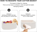 Small Storage Baskets for Organizing | Closet Organizer Bins | Shelf Toy Basket | Woven Rope Baskets | Cube Decorative Box | Shallow Basket | 13x8.5x5.1” | 4 Packs Off White by CozyNest Decor