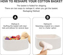 Small Storage Baskets for Organizing | Closet Organizer Bins | Shelf Toy Basket | Woven Rope Baskets | Cube Decorative Box | Shallow Basket | 11.5x7.5x4.7” | 4 Packs Off White by CozyNest Decor