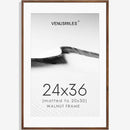 24x36 Poster Frame Natural Solid Walnut Photo Frames with 20x30 Removable Mat Wall Hanging Large Handcrafted Frame with HD Plexiglass Wall and Tabletop Display Large Picture Frame by CozyNest Decor