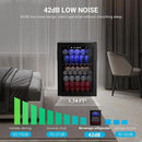 EUHOMY 100 Can Beverage Refrigerator cooler-Mini Fridge Glass Door for Beer Drinks Wines, Freestanding Beverage Fridge with Adjustable Shelves Blue LED for Home/Office/Dorm/Bar, 2.7 cu.ft by CozyNest Decor