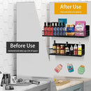 Magnetic Storage Basket, Magnetic Shelf for Fridge,Magnetic Spice Rack Wire Mesh Magnetic Organizer Holder Accessories for Office Kitchen Classroom Storage, Black-Short, Large x1&Small x1 Set of 2 by CozyNest Decor