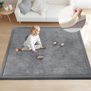 ACOMOPACK Baby Play Mat for Floor 1.3" Thick Memory Foam 50x50 Soft Velvet Playpen Mat for Kids,Infants,Toddlers,Tummy Time Crawling Mats with Non-Slip Bottom,Yoga,Tatami,Nursery Rug（Dark Grey） by TinyTreasures Baby Boutique