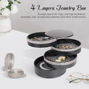CONBOLA Jewelry Holder Organizer, Christmas Gifts Ideas for Women, Small Jewelry Storage Box Earring Holder, 5-Layer Rotating Jewelry Storage Tray with Lid for Bracelets Rings Bracelets by TinyTreasures Baby Boutique