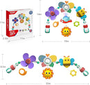 Musical Baby Stroller Arch, Travel Car Seat Toys, Baby Play Arch Crib Accessory, Mobile for Bassinet, Pram Activity Arch Bar for Babies Infants by TinyTreasures Baby Boutique